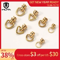 wuta brass ball chicago stud screw rivets nails rotatable d ring wallet chain buckle handle connector diy leather accessories
