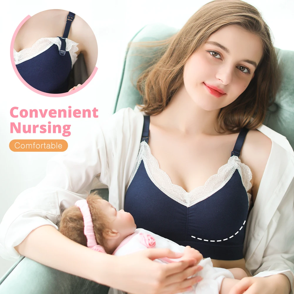 SLAIXIU Бюстгальтер для кормления размера плюс хлопок провисающие бюстгальтеры