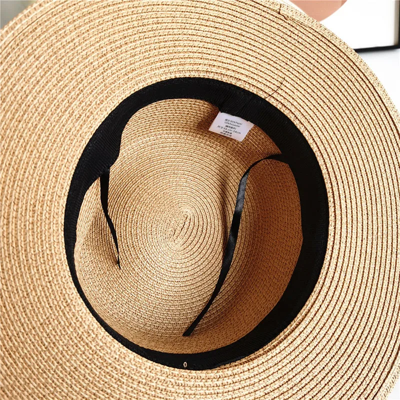 

Women's cap summer hats for women beach Straw hat Caps Bonnet spring buckle strap sun protection accessories Panama for girl