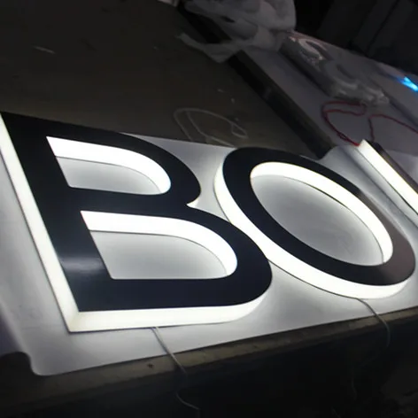 Подгонянный 3D светодиодный знак с подсветкой индивидуальный акриловый боковым