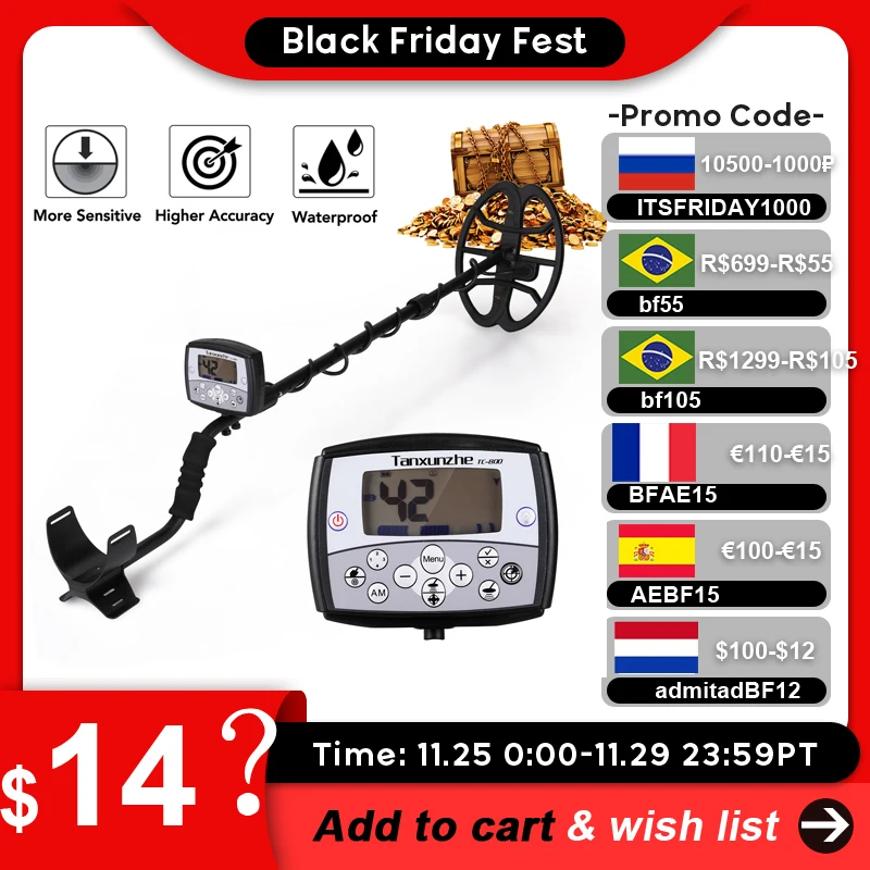TC-800 Underground Metal Detector LCD Treasure Finder Easy To Install TC 800 Upgrade Gold Detectors | Инструменты