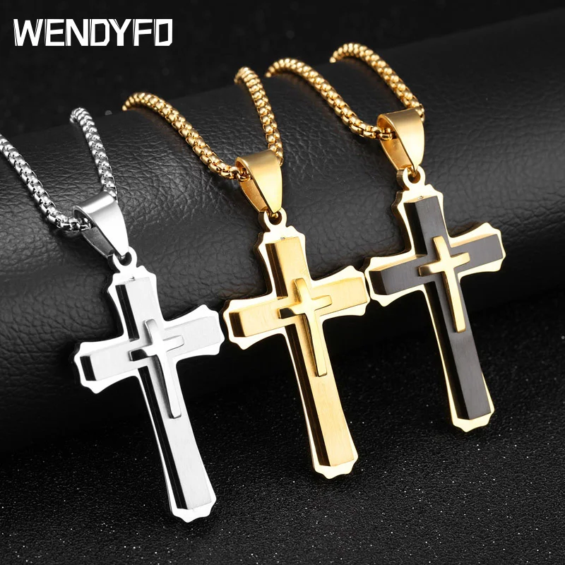 Новое женское ожерелье золотого цвета из нержавеющей стали мужская длинная