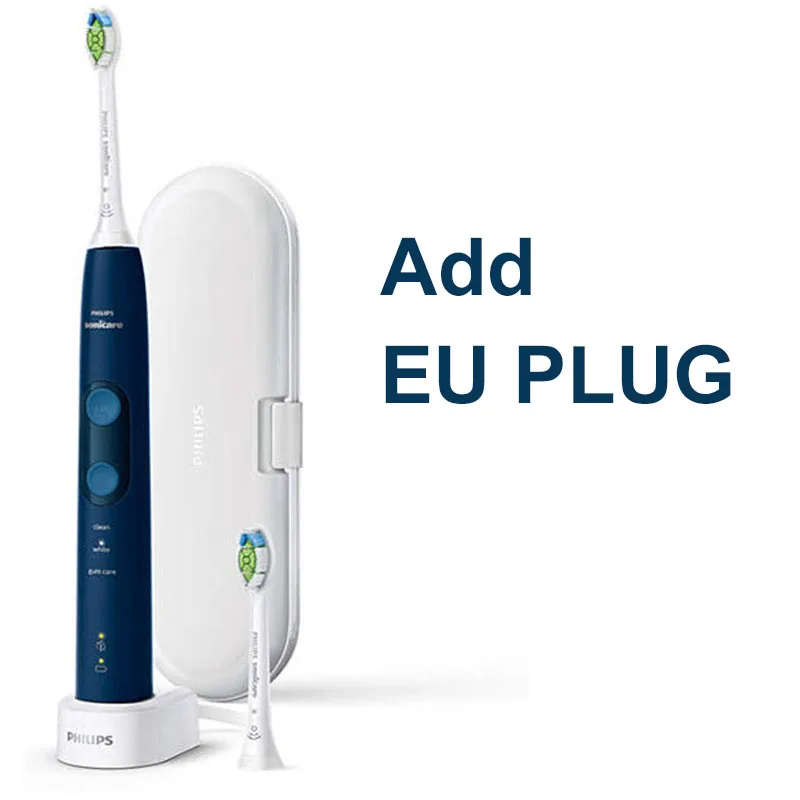 HX6851 Add EU Plug Электрическая зубная щетка Philips Sonicare HX6851 с мультирежимным индикатором вогнутой выключатель питания с магнитной подвеской импульсный двигатель - Цвет: HX6851 Add EU Plug
