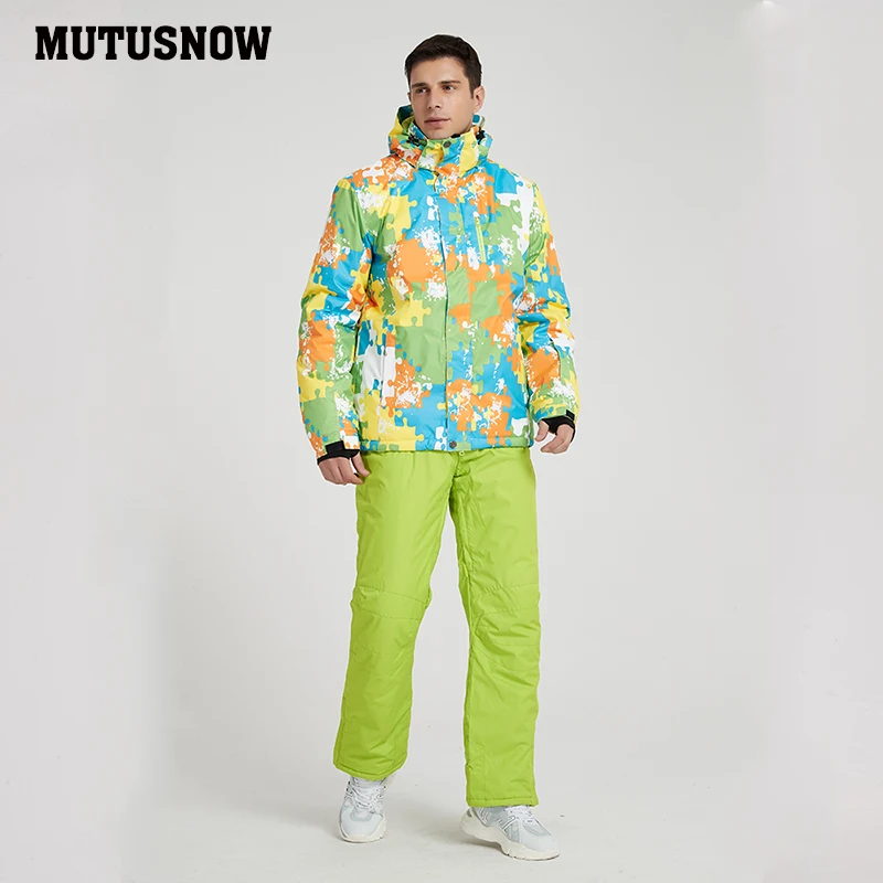 MUTUSNOW Высокое качество для мужчин мужской лыжный костюм Открытый Снег Куртки