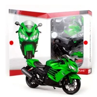 maisto 112 kawasaki ninja zx 14r green assembly diy motorcycle bike model boys gifts toy original box free shipping collection