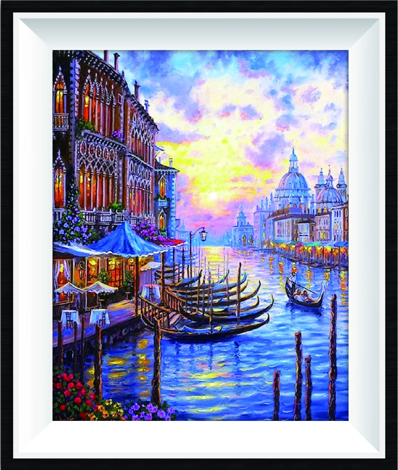 

5D круглая алмазная живопись река 25x35 см, Набор для вышивки крестиком, стразы, домашний декор, рукоделие
