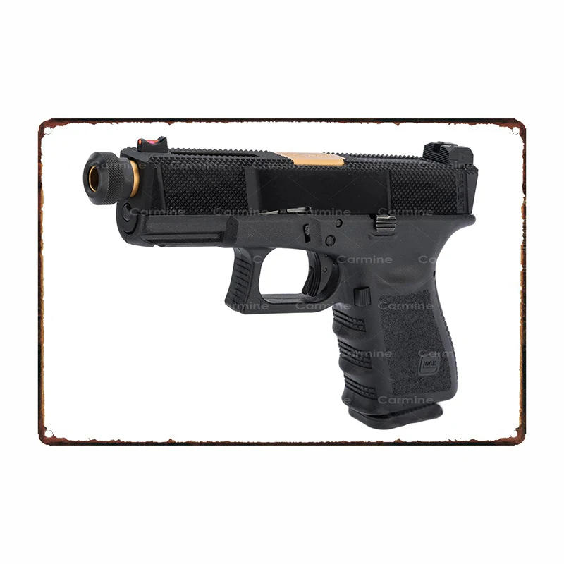 

Green Gas Arms International Tier One Utility Slide Elite Force Fully Licensed GLOCK 17 Gen.4 w/EMG Salient Metal Sign Tin Plate