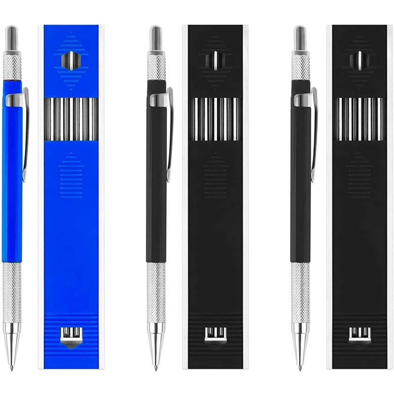 

3Pcs Black Lead Pencils HB Mechanical Pencils Mechanical Pencil Set With 36Pcs HB Leads Refill For Writing Draft Drawing