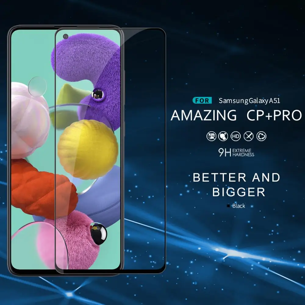 Защитное стекло Nillkin для Samsung Galaxy A51 закаленное 2.5D с полным покрытием прозрачное |