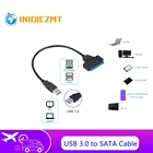 Кабель SATA 3 INIOICZMT, адаптер Sata к USB 3,0, до 6 Гбитс, поддержка 2,5-дюймового внешнего SSD HDD, жесткий диск 22 Pin Sata III A25