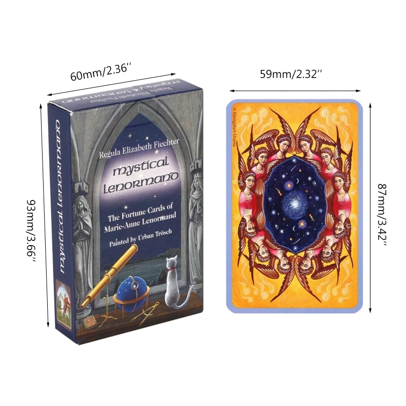 Mystical Lenormand Oracle Cards Full English 36 Deck Tarot Mysterious Divination Family Party Funny Board Game 03KA | Спорт и