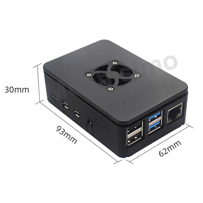Raspberry PI 4 Модель B 1 ГБ/2 ГБ/4 Гб ABS чехол с охлаждающим вентилятором Пластиковый