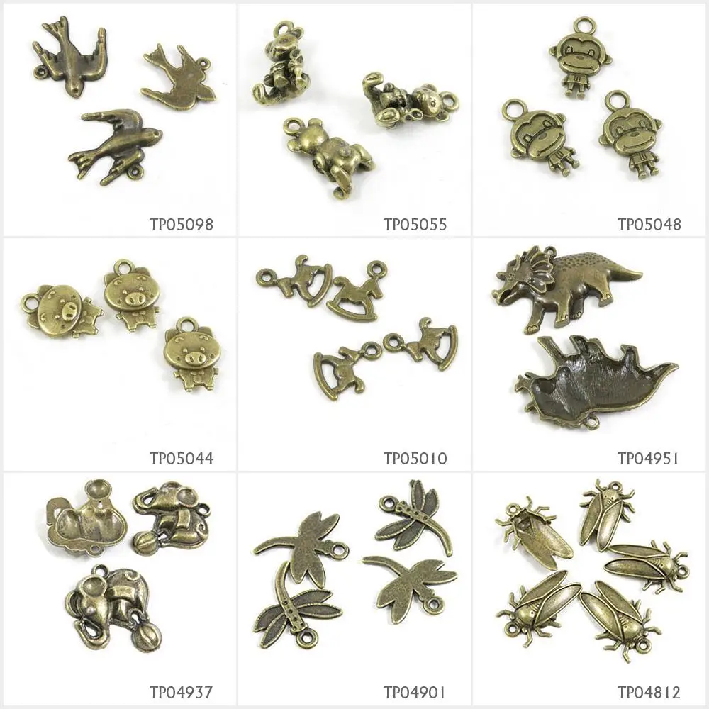 Античная бронза с покрытием Подвески для изготовления украшений тараканов Cicada