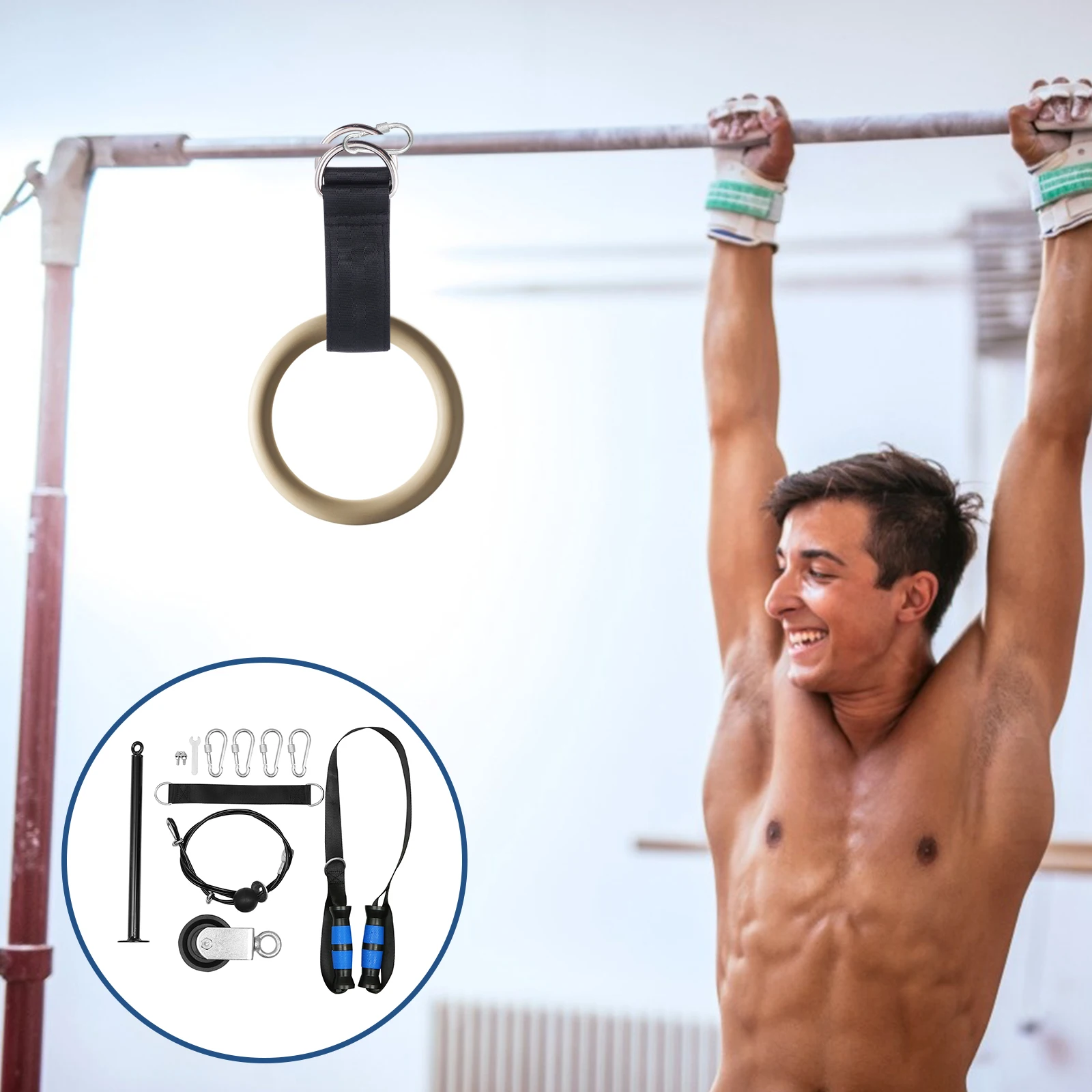 

1 Set Gym Pull Down Home Exercise Tool Arm Equipment Pulley For Sports Fitness
