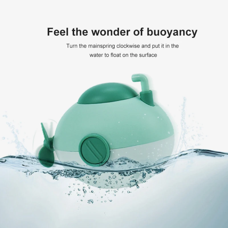 

Baby Bath Toys Infant Swim Chain Wind Up Little Submarine Rocket Bathtub Clockwork Toys For Children Boys Girls Bathroom Toys