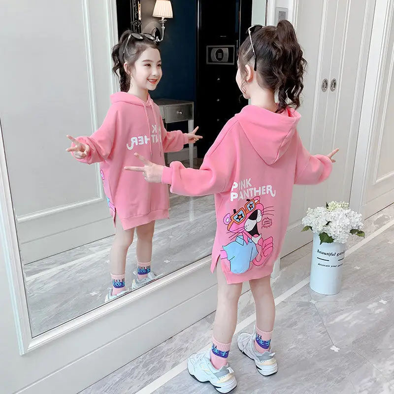 

Childrens Clothes Girls Cute Cartoon Long Sweater Spring Autumn Long sleeve Girls Baby Bottoming Shirt Hoodies
