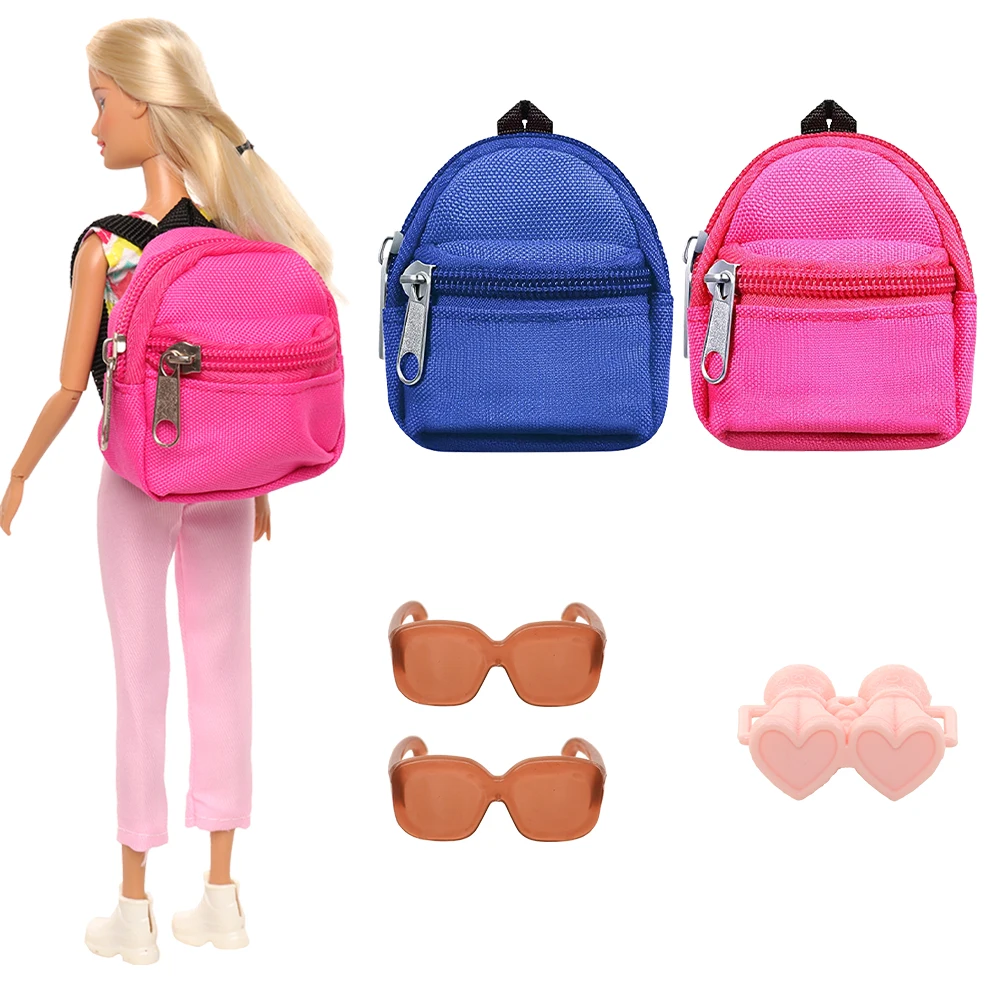 

5 Items Toys for Girl Boy Doll Accessories 2 Bags 2 Sunglasses 1 Telescope for Ken for Barbie unisex for Barbie Accesorios