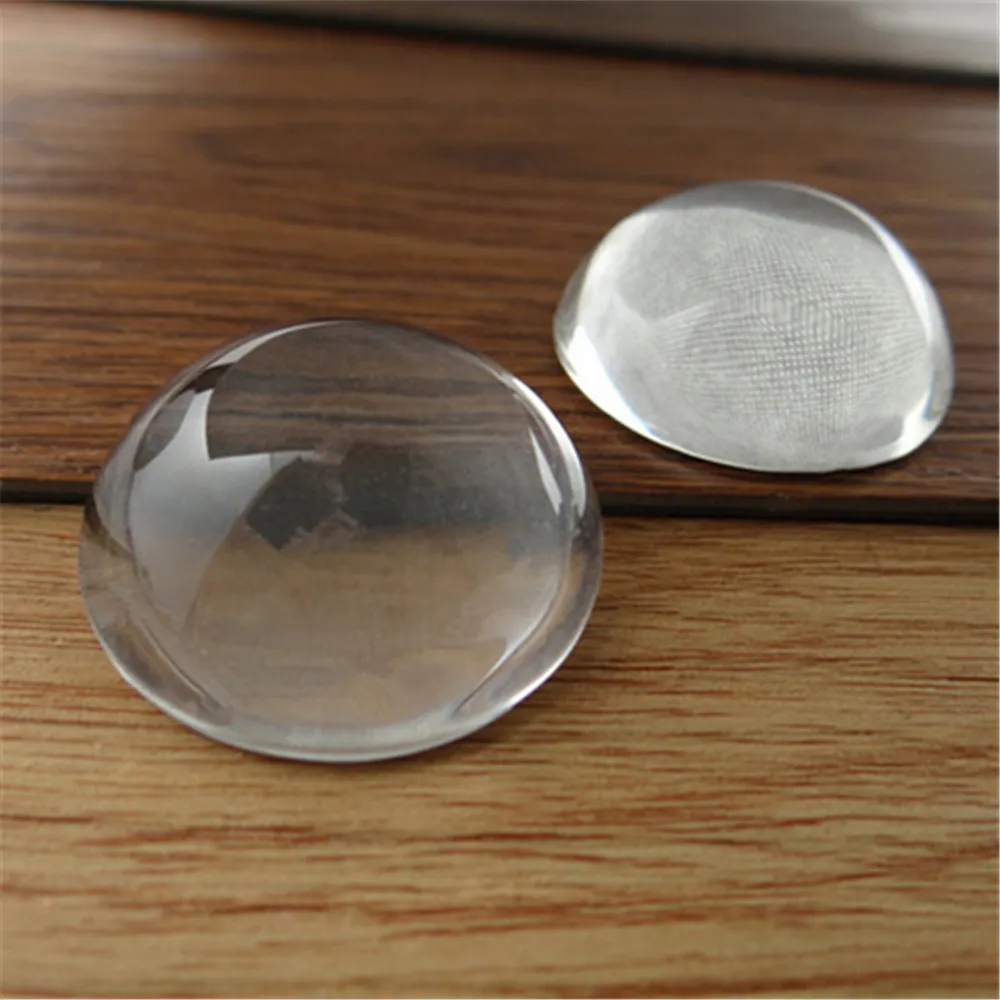 2 шт./лот 30 мм круглый полусферический плоский задний прозрачный стеклянный