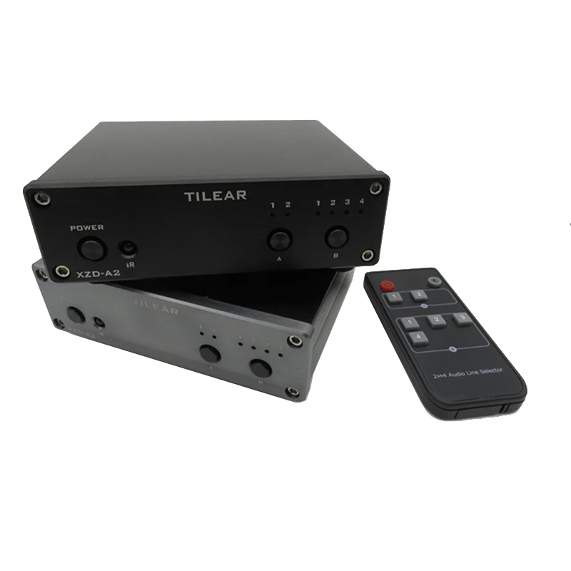 

Lusya 2 Input 4 Output Lossless Audio Splitter Audio Signal Switcher Switch Splitter Selector with power supply T1341