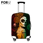 FORUDESIGNS туристический багажный Защитный чехол Готическая девушка с цветочным принтом пылезащитный чехол для чемодана Эластичные аксессуары для путешествий