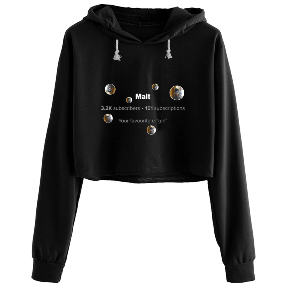 

Egirl Crop Hoodies Women Aesthetic Kpop Korean Y2k Pullover For Girls