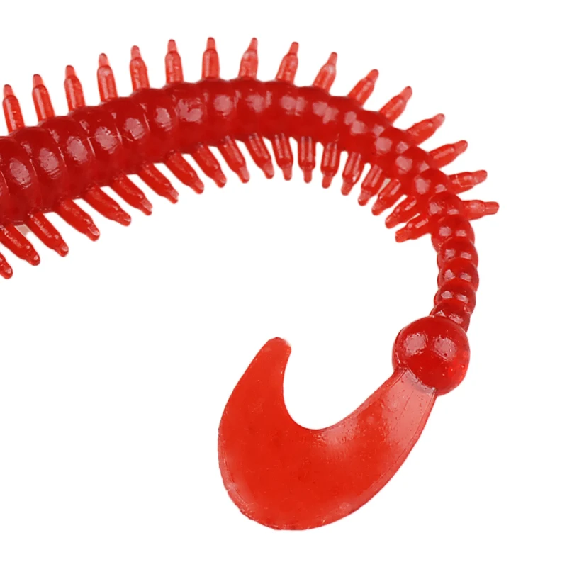 TAF 10pcs Soft Fishing Lure 9cm 1.5g Silicone Centipede Worm Bait Isca Artificial Fake Baits Carp Wobblers Swimbaits | Спорт и
