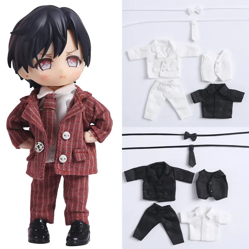

Ob11 baby clothes ob11 suit jacket shirt doll clothes T-shirt coat waistcoat tie Bow tie pant Doll accessories