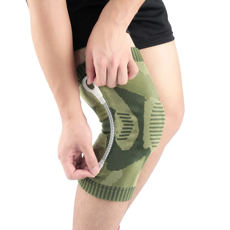 

1 шт. Бандаж на колено эластичный вязаный компрессионный наколенник для баскетбола тренажерного зала для бега поддержка колена