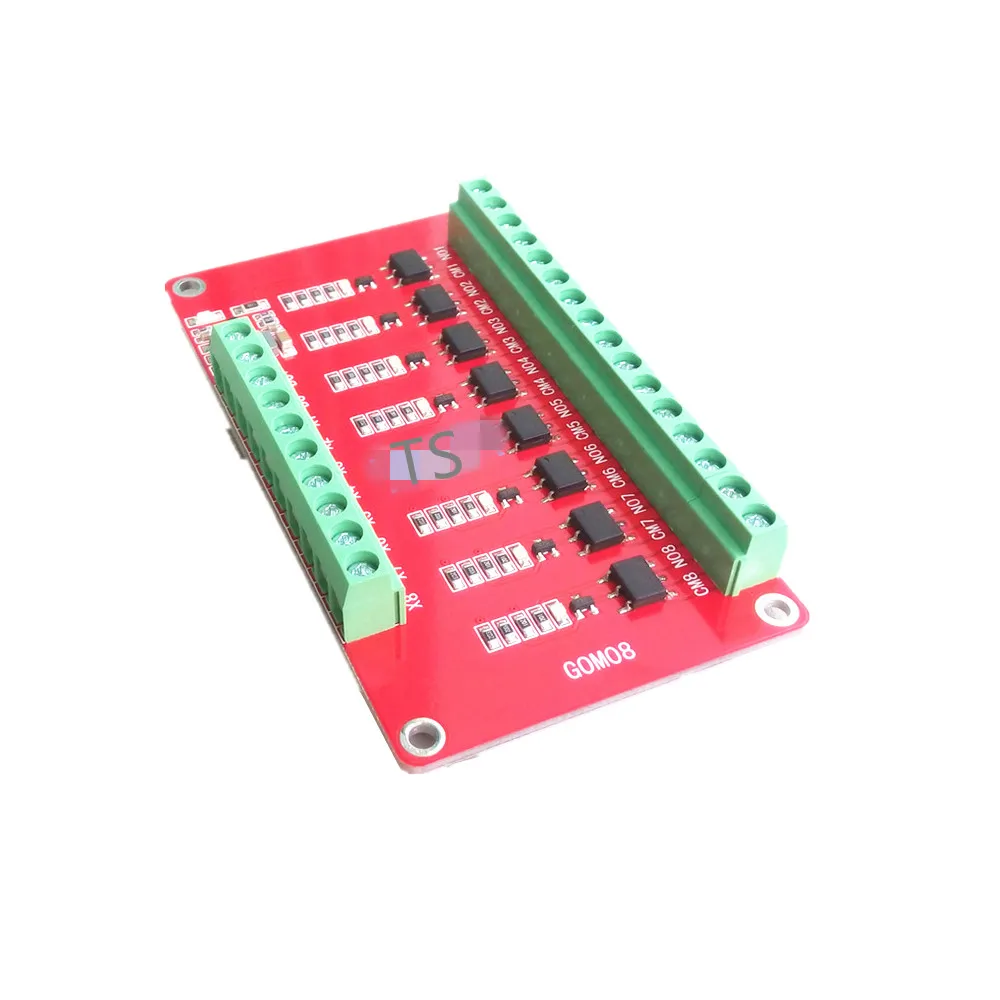 

GOM08 8 channel solid state relay module high level trigger 48V 1A optocoupler isolation output level voltage conversion