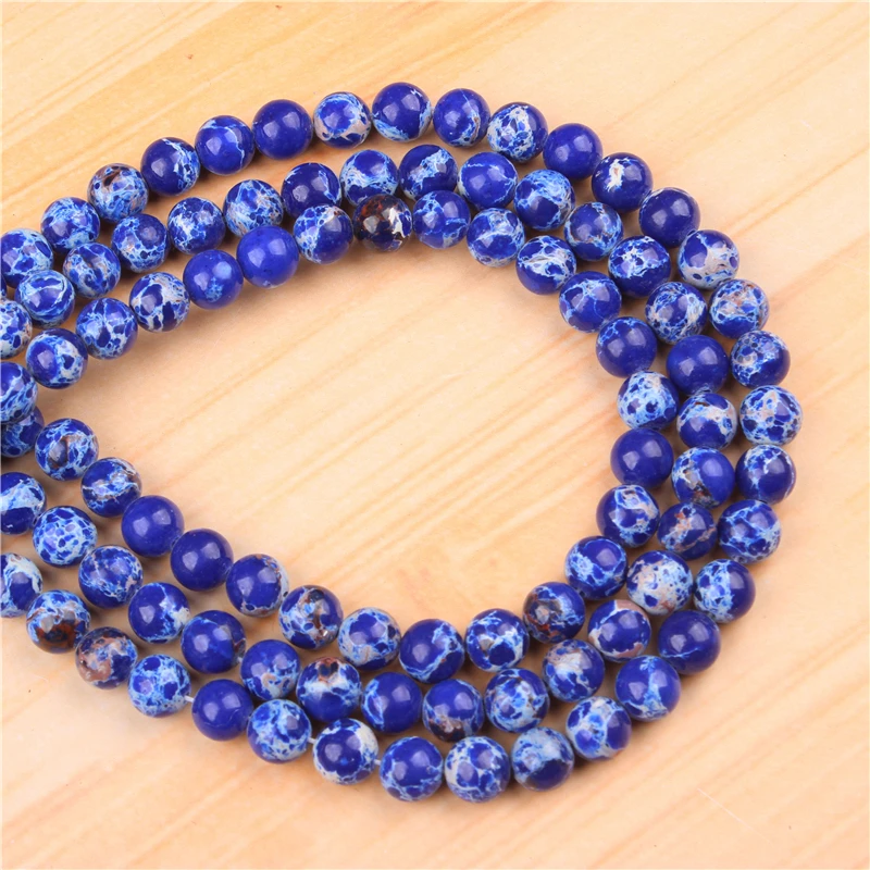 

Natural Emperor 4/6/8/10/12mm Bead Round Bead Spacer Jewelry Bead Loose Beads For Jewelry Making DIY Bracelet
