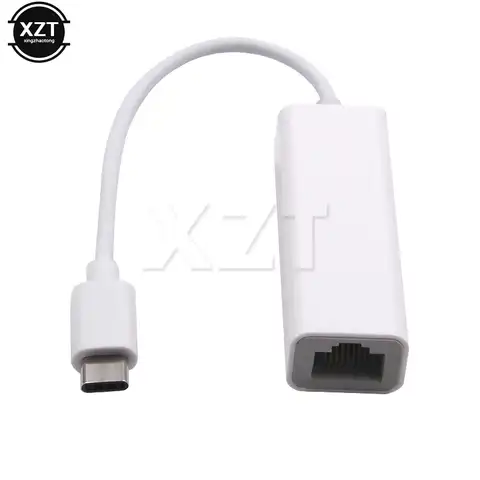 Сетевая карта USB Type C Ethernet C к RJ45 Lan адаптер 100 Мбит/с для MacBook Pro Samsung Galaxy S9/S8/Note 9 кабель