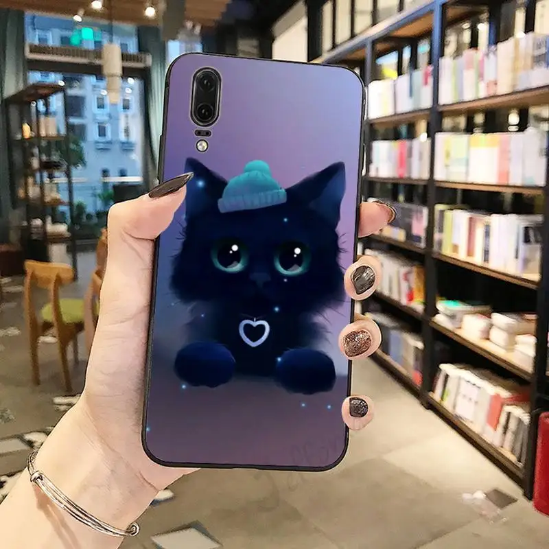 

cat cute cartoon animal luxury design Phone Case shell For Huawei honor Mate P 10 20 30 40 Pro 10i 9 10 20 8 x Lite