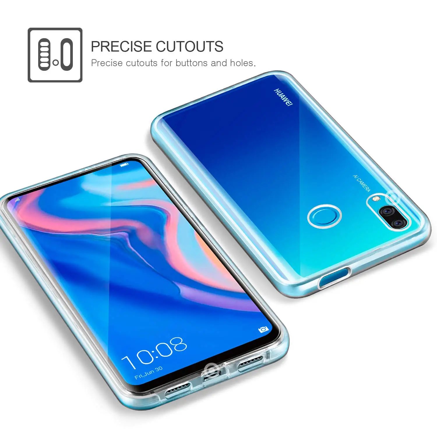Для Huawei P Smart Z PSmart чехол 360 градусов силиконовый 2 в 1 Жесткий ПК задняя часть +