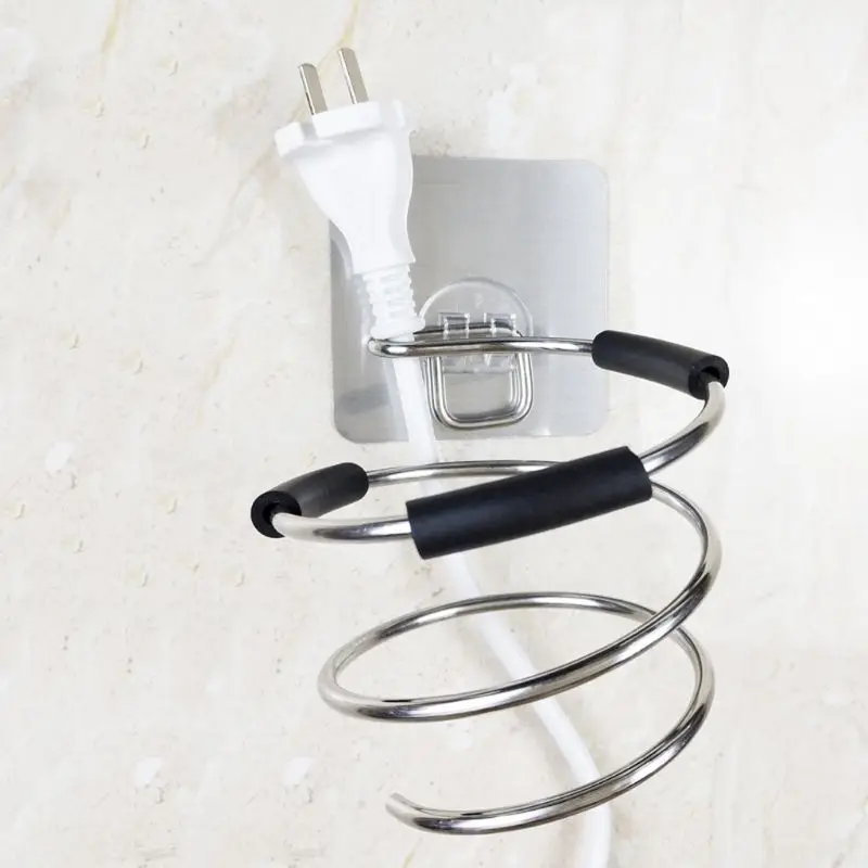 Клейкий настенный держатель для фена подставка воздуходувки органайзер полка из