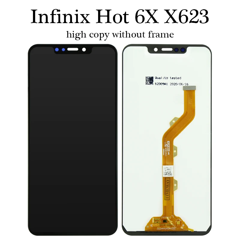 

10pcs For TECNO Infinix Hot 6X X623 LCD Screen Digitizer Replacement Assembly LCD For For TECNO Infinix Hot 6X X623 LCD display