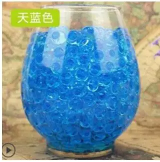 100 шт./упаковка небесно-голубые кристаллы гидрогелевые полимерные водные бусины