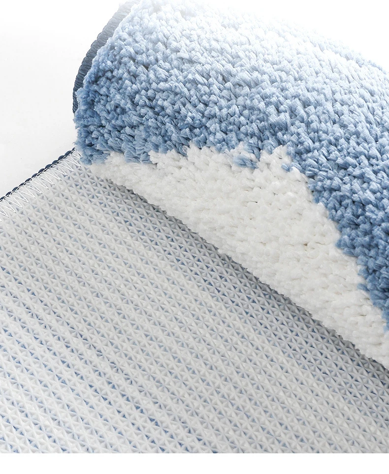 quality striped pattern anti slip bath mats 1pcs soft hallway bathroom mat home polyester floor carpet toilet rug doormat mat free global shipping