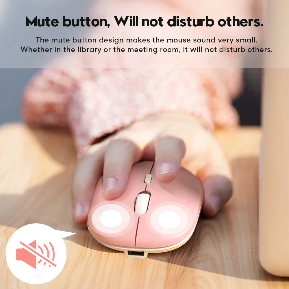 

Rechargeable Bluetooth Mouse For IPad Pro 11 12.9 2020 7th 8th Generation Air 3 4 Wireless Mouse For Xiaomi Samsung Tablet