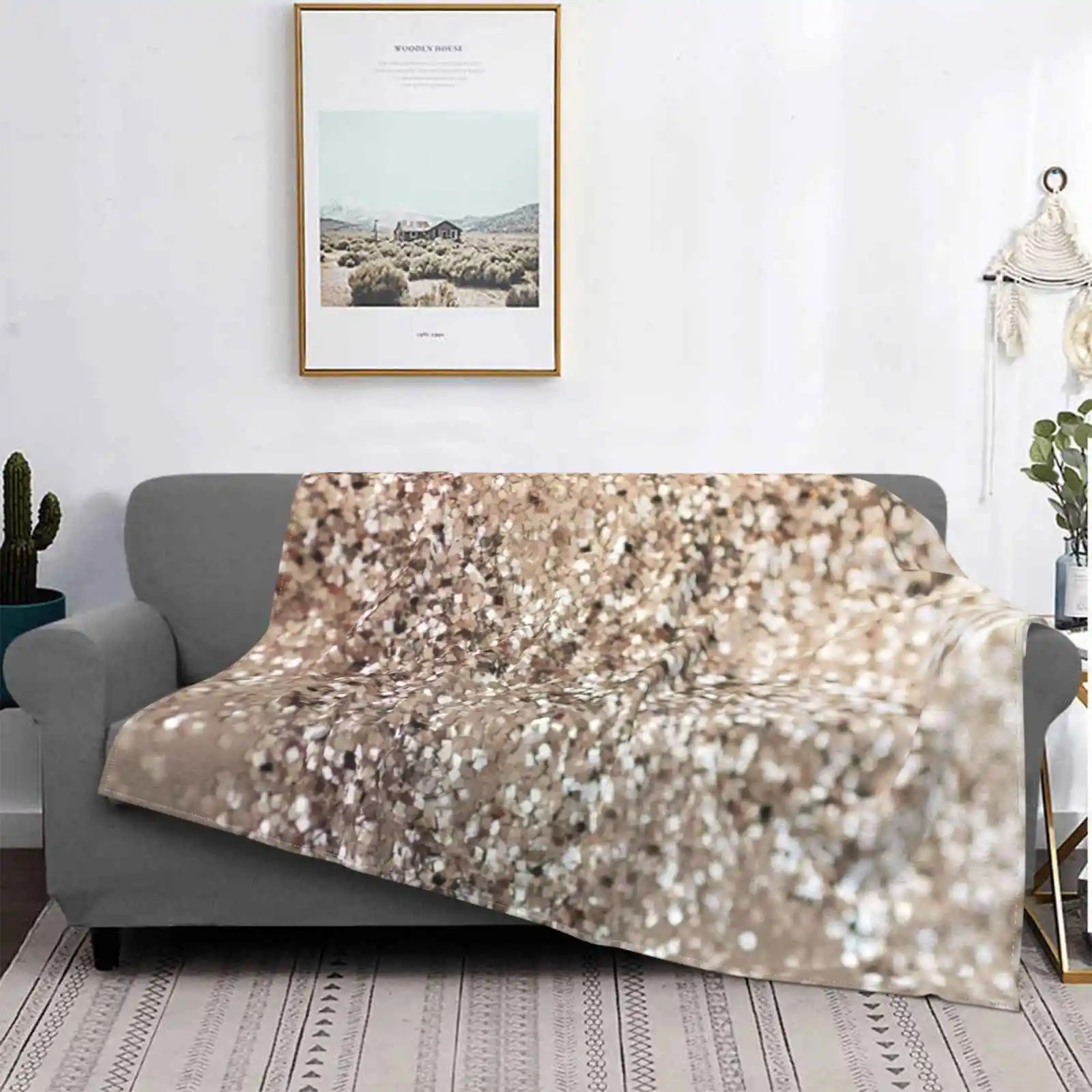

Sparkling Gold Lady Glitter #2 #Decor #Art New Arrival Fashion Leisure Flannel Blanket Color Digital Manipulation Abstract