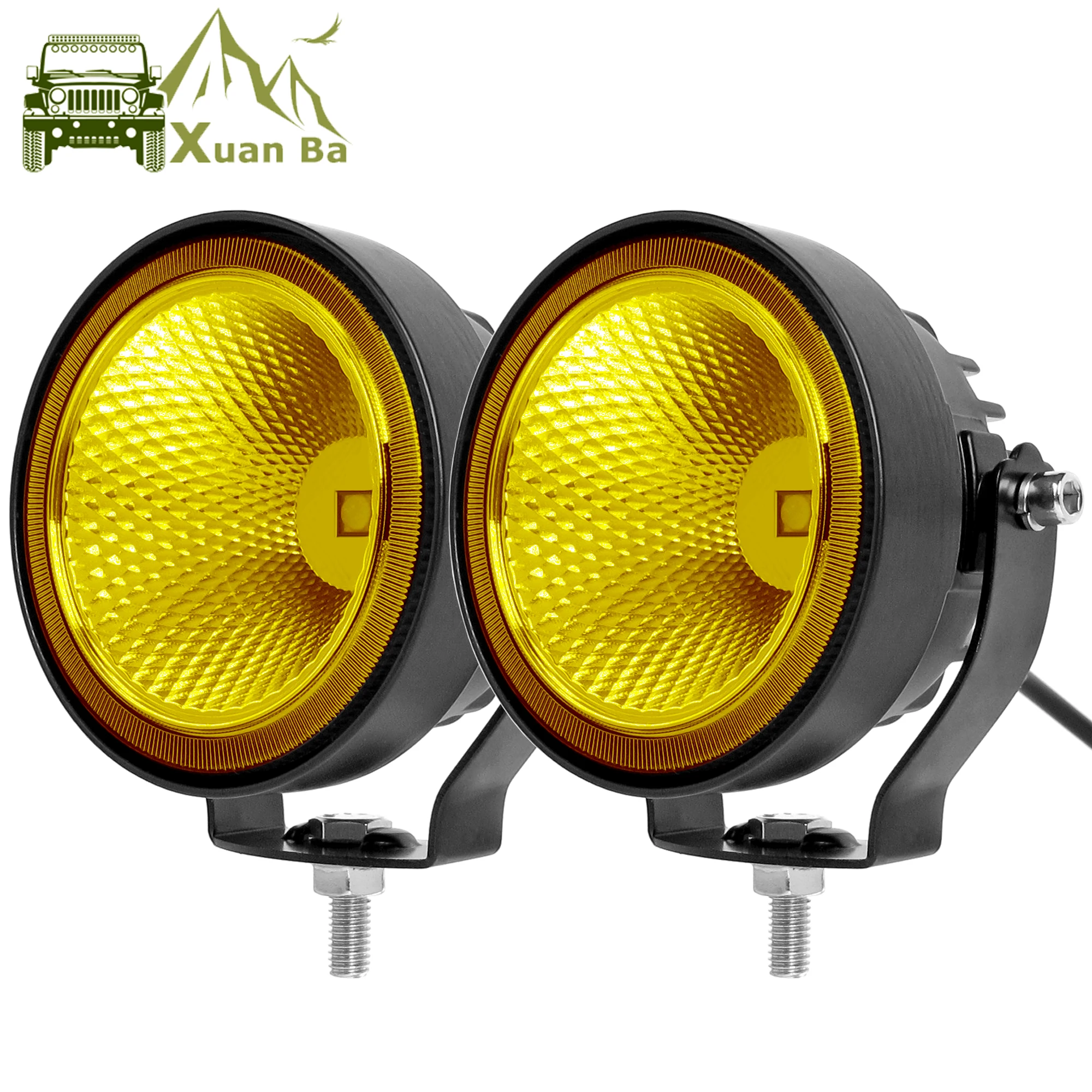 

4-дюймовый светодиодный противотуманный светильник, автомобильный, для автомобиля, супер яркий, рабочий, автомобильный светильник, авто, мотоцикл, НДС, грузовик, прожектор, задний светильник s