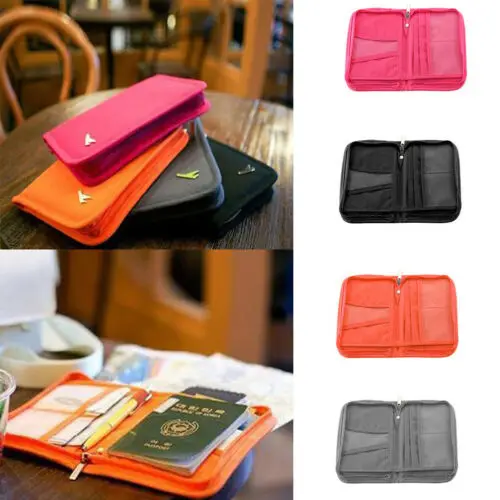 Дорожный бумажник держатель для паспорта органайзер с RFID защитой карт