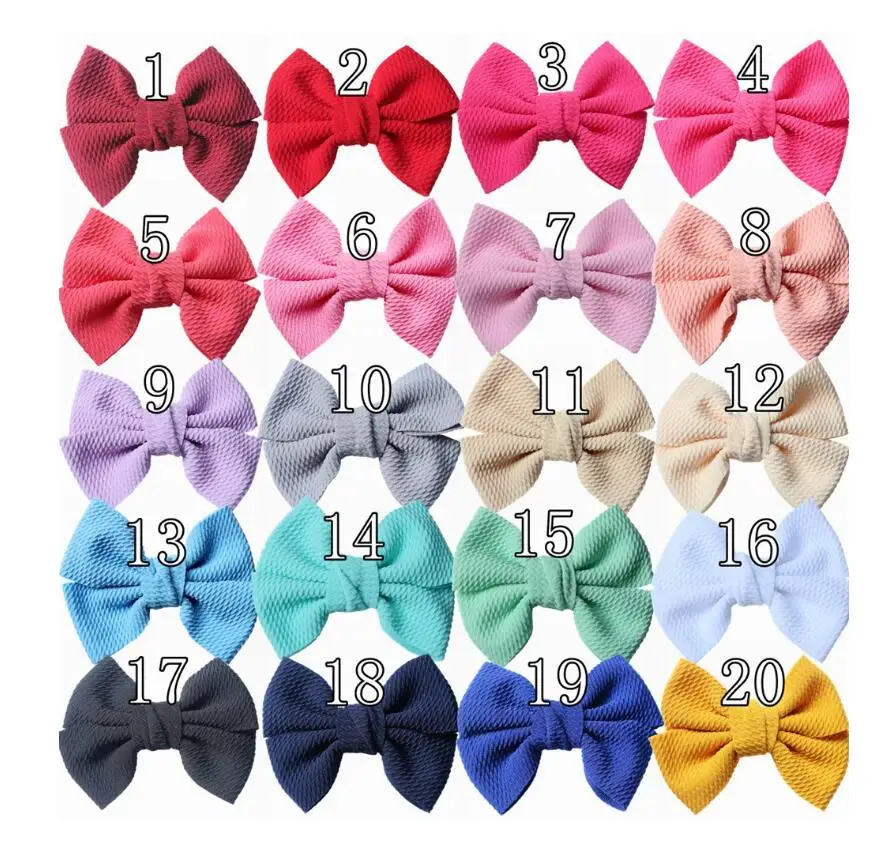 10 шт./лот в крепированную полоску вафельный бант для волос &quotсделай сам&quot мамы и