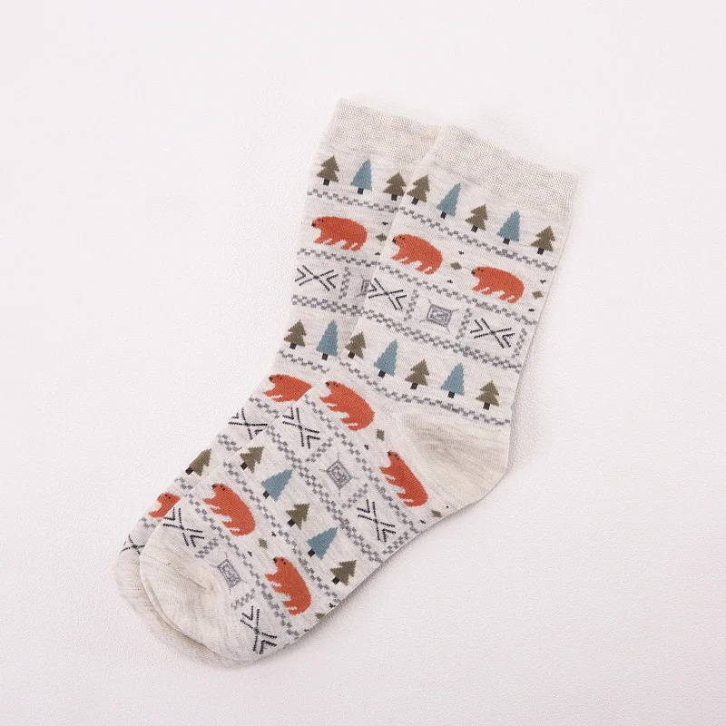 

2020 New Fashion Woman Socks Cartoon Retro Female Socks Cute Long Socks Women Trend Socks Thick Warm New Personality Socks