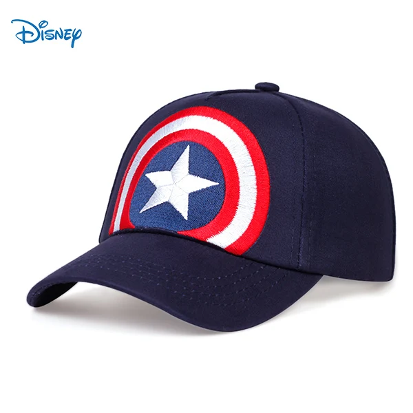 Disney-gorra de béisbol de Marvel para niños y niñas, gorro de superhéroe con bordado de escudo del Capitán América, ajustable, para exteriores
