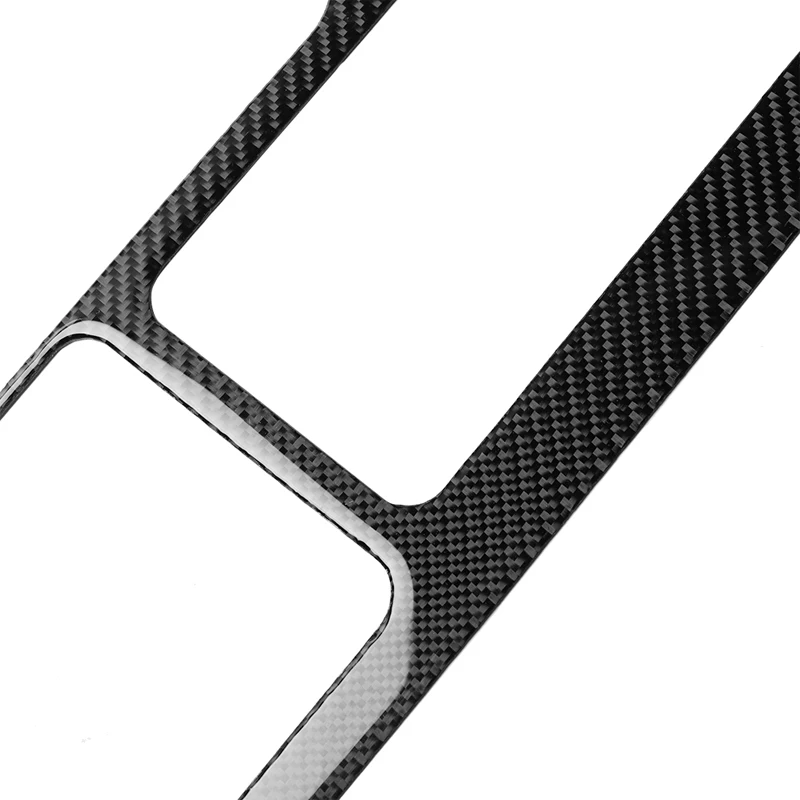

Real Carbon Fiber Car Stickers Gear Shift Panel Trim Cover Car Styling Interior Moulding Decorative Strips For Mustang