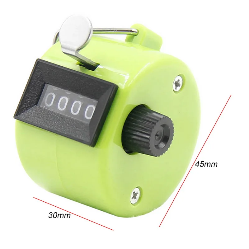 

4 Counter Portable Electronic Digital Counter Display Mechanical Manual Counting Timer Soccer Golf Sport Counter 8 Colors