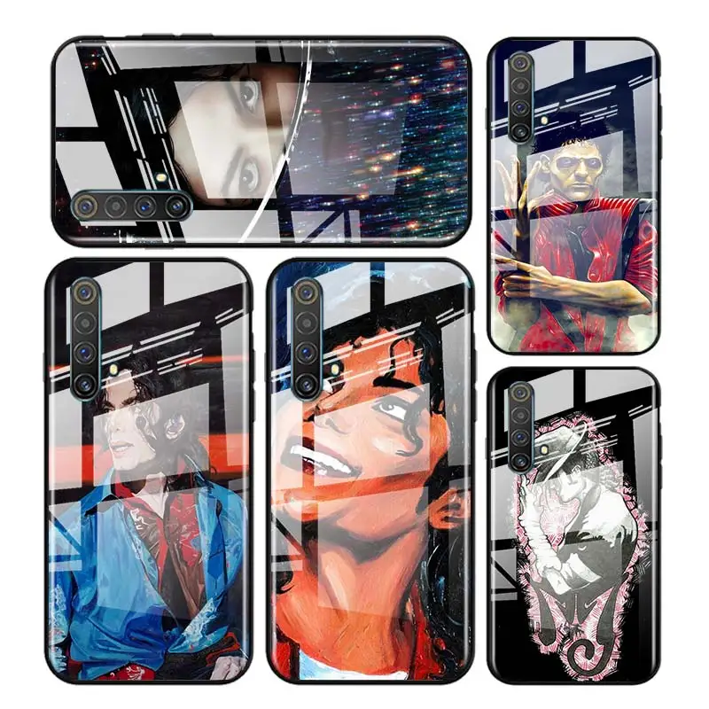 

Tempered Glass Cover Dance king Michael Jackson For OPPO A9 2020 A52 Find X2 Lite Realme 7 7i 6 5 Pro C3 XT Phone Case