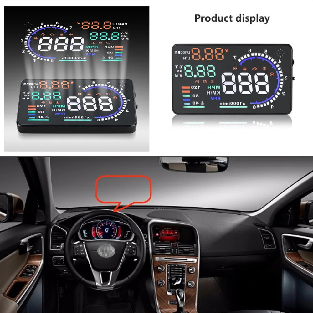 Car HUD Head Up Display For Volvo S60/S80/S90 2015 2016 Electronic Auto Accessories Universal Projector Windshield OBD/OBD2