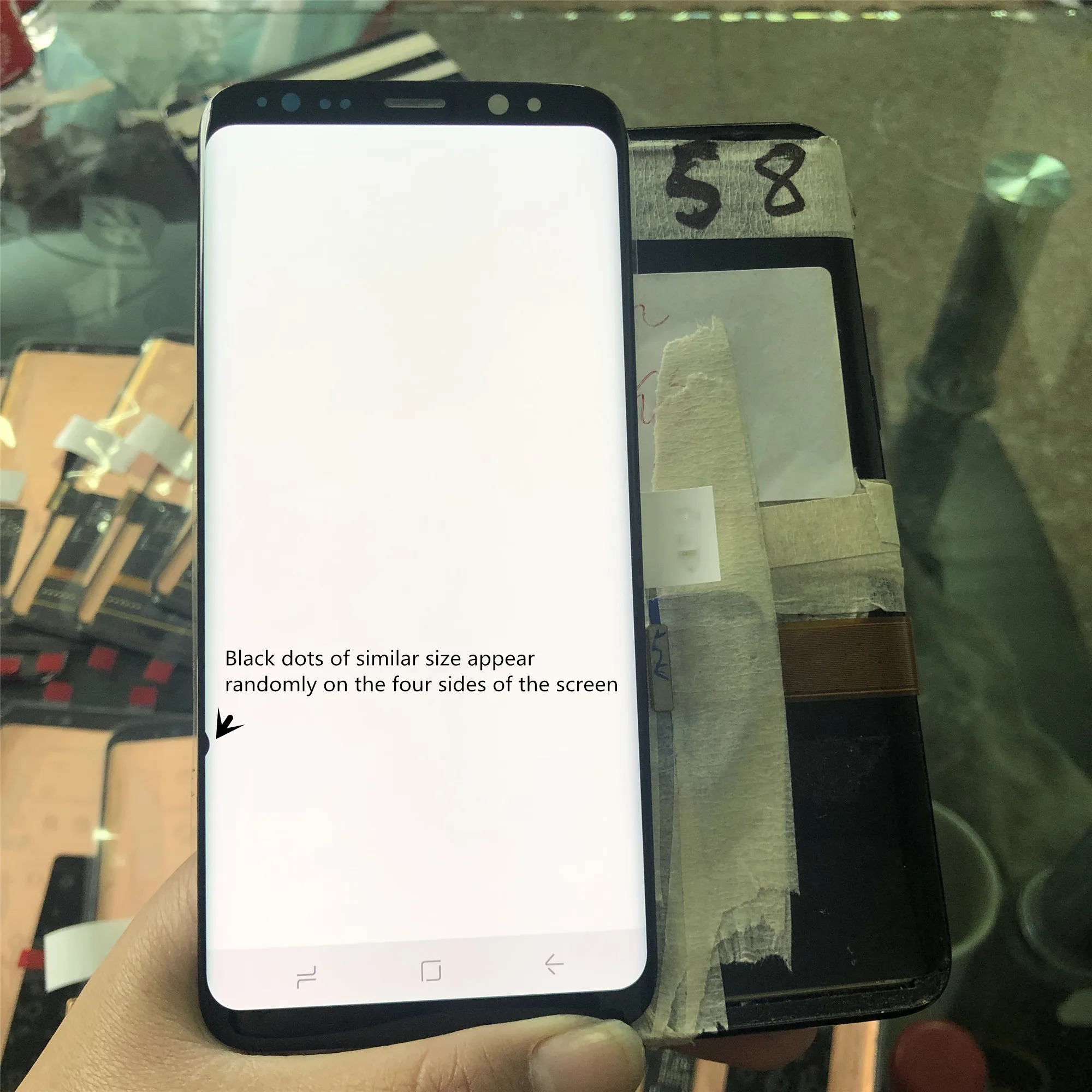 Оригинальный ЖК-дисплей с линией S8 G950 G950F для Samsung Galaxy рамкой ЖК-сенсорный экран