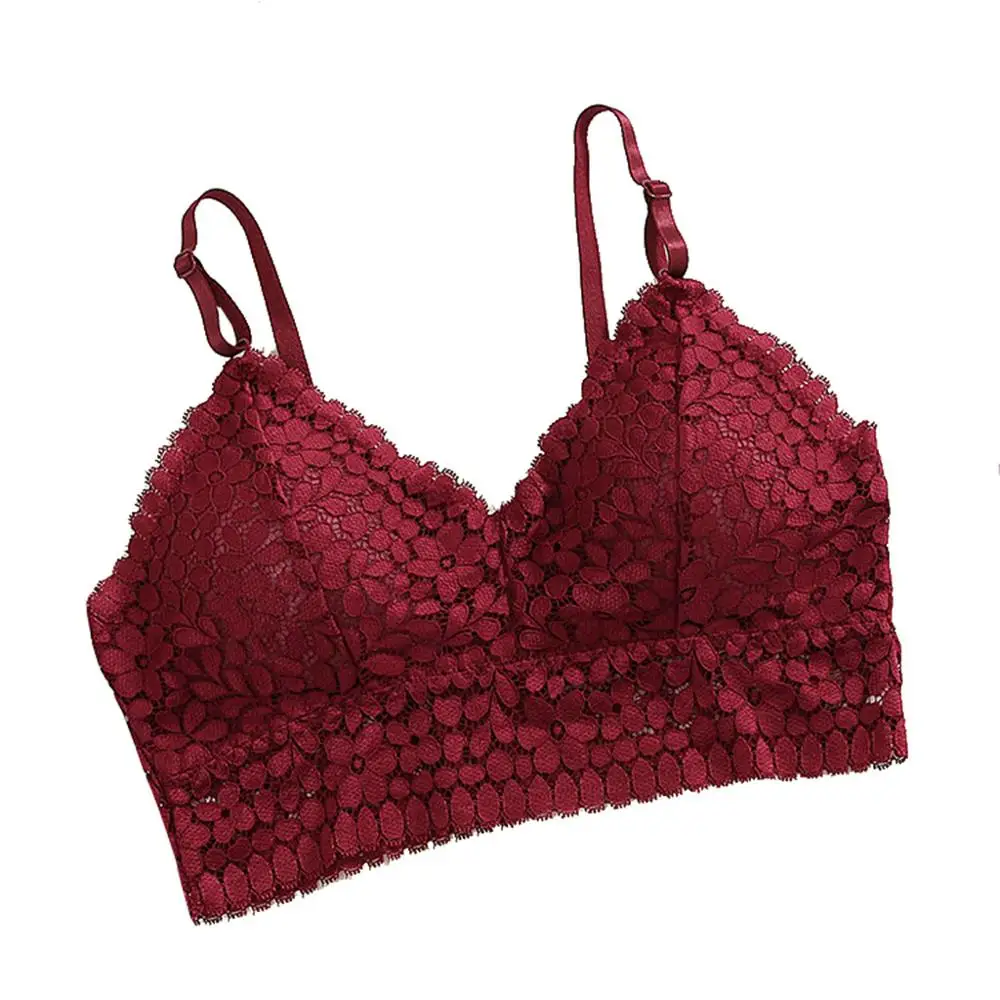 Женский сексуальный бюстгальтер однотонный жилет кружевной бесшовный дышащий